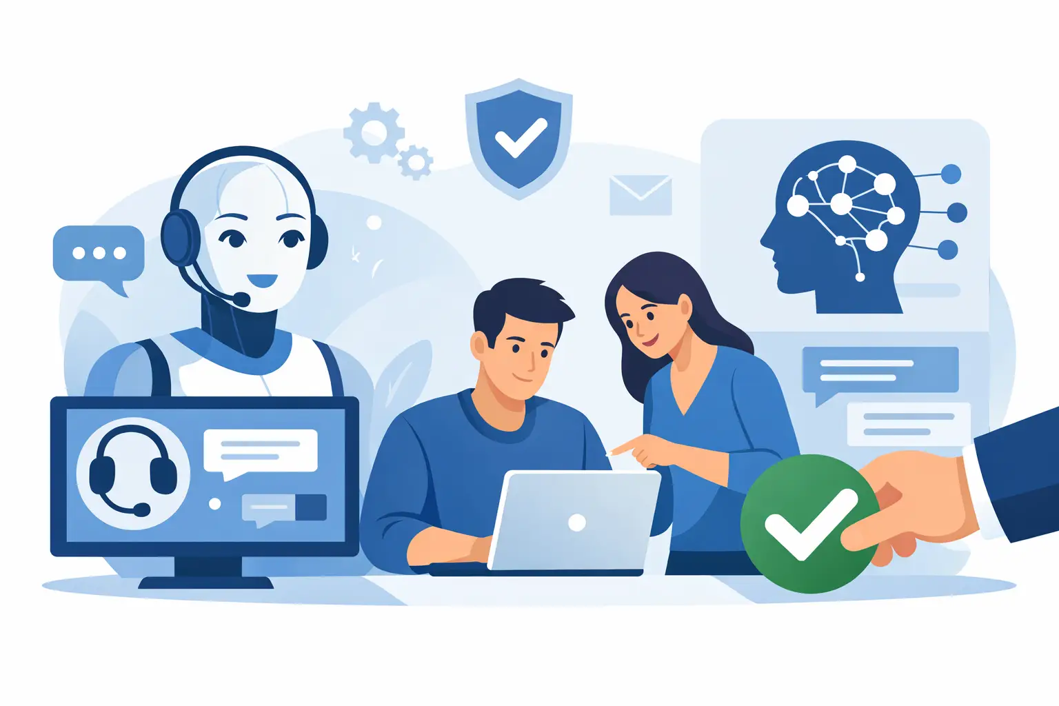 Support team reviewing an AI-generated customer service reply before approval