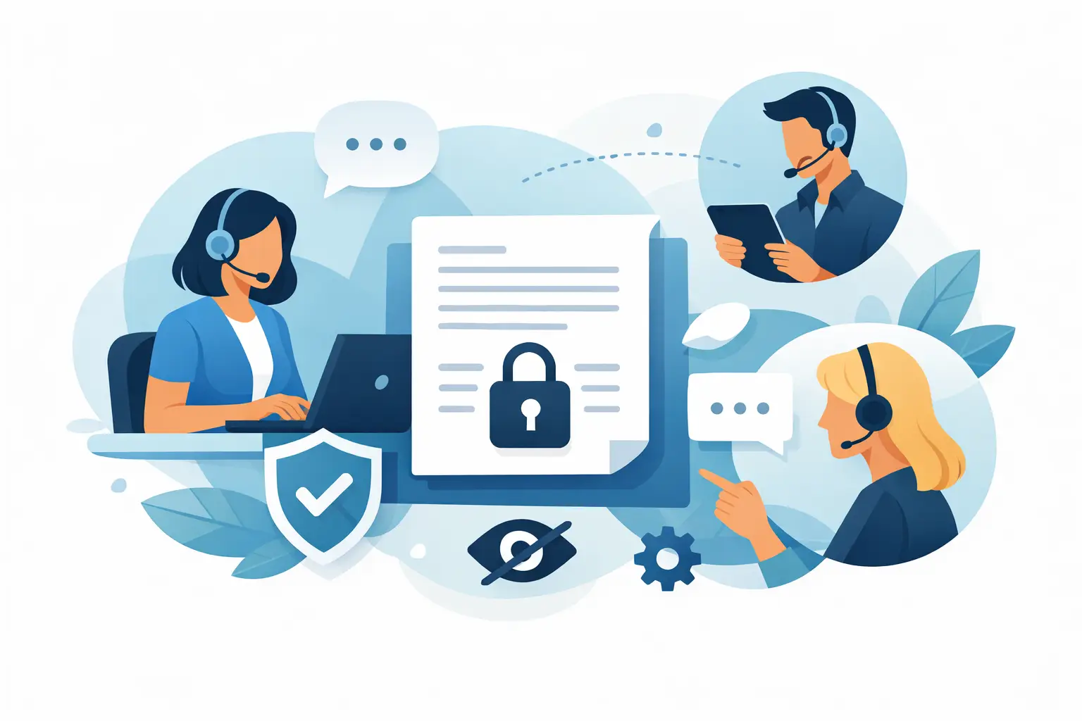 Support team members using private internal notes to track customer context, handoffs, and next steps inside a shared inbox.